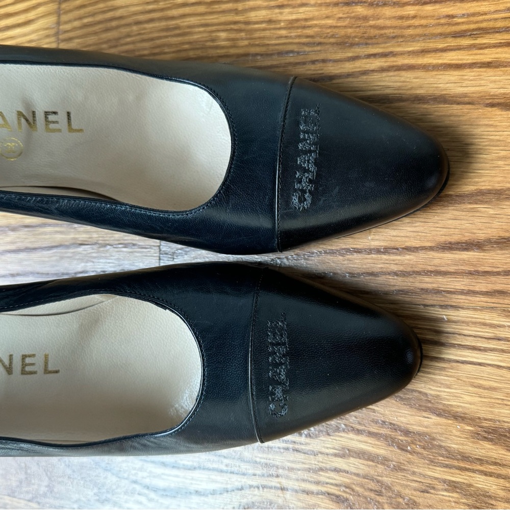 Chanel Black Leather Heels - Picture 6 of 8